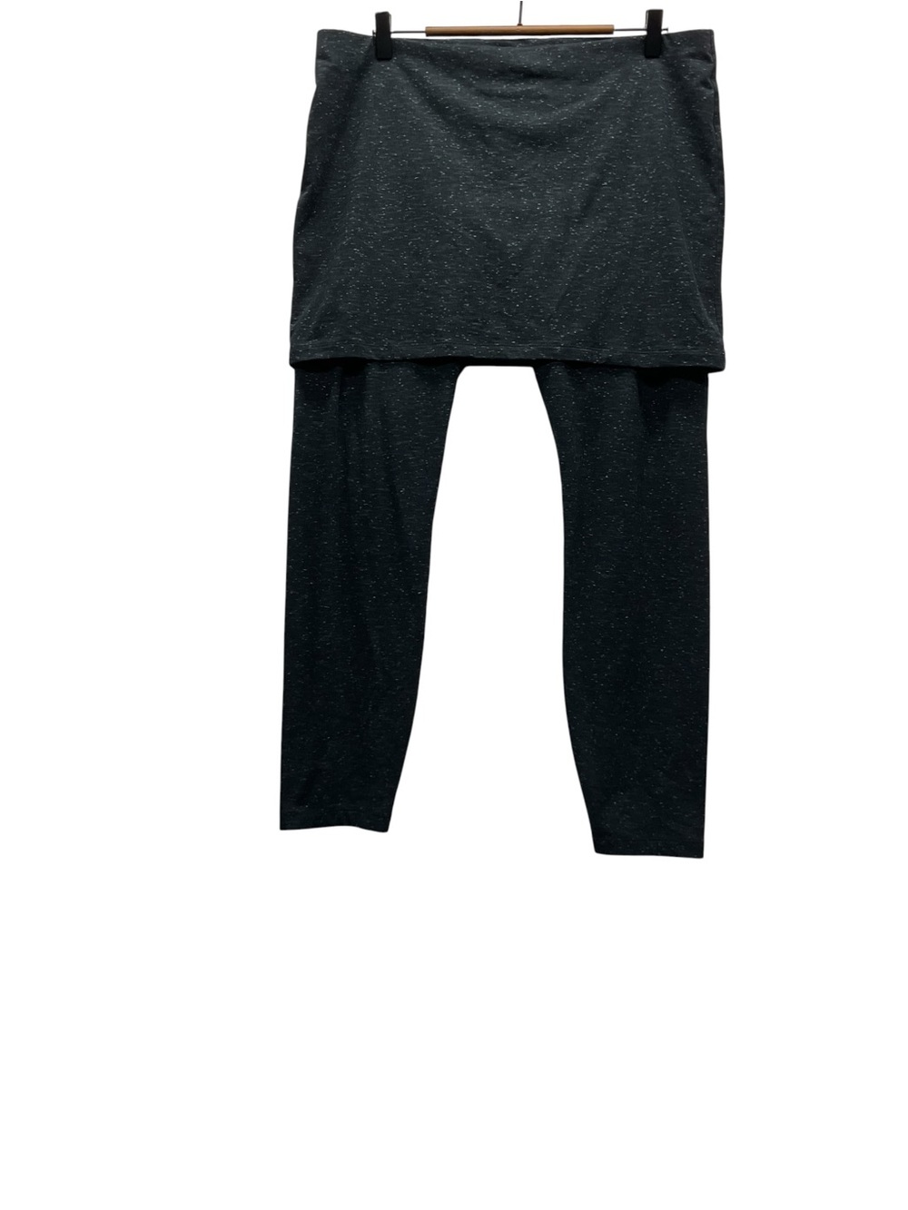 Cabi Space Dye Skirted Leggings dark charcoal gray Size Large Athleisure Travel